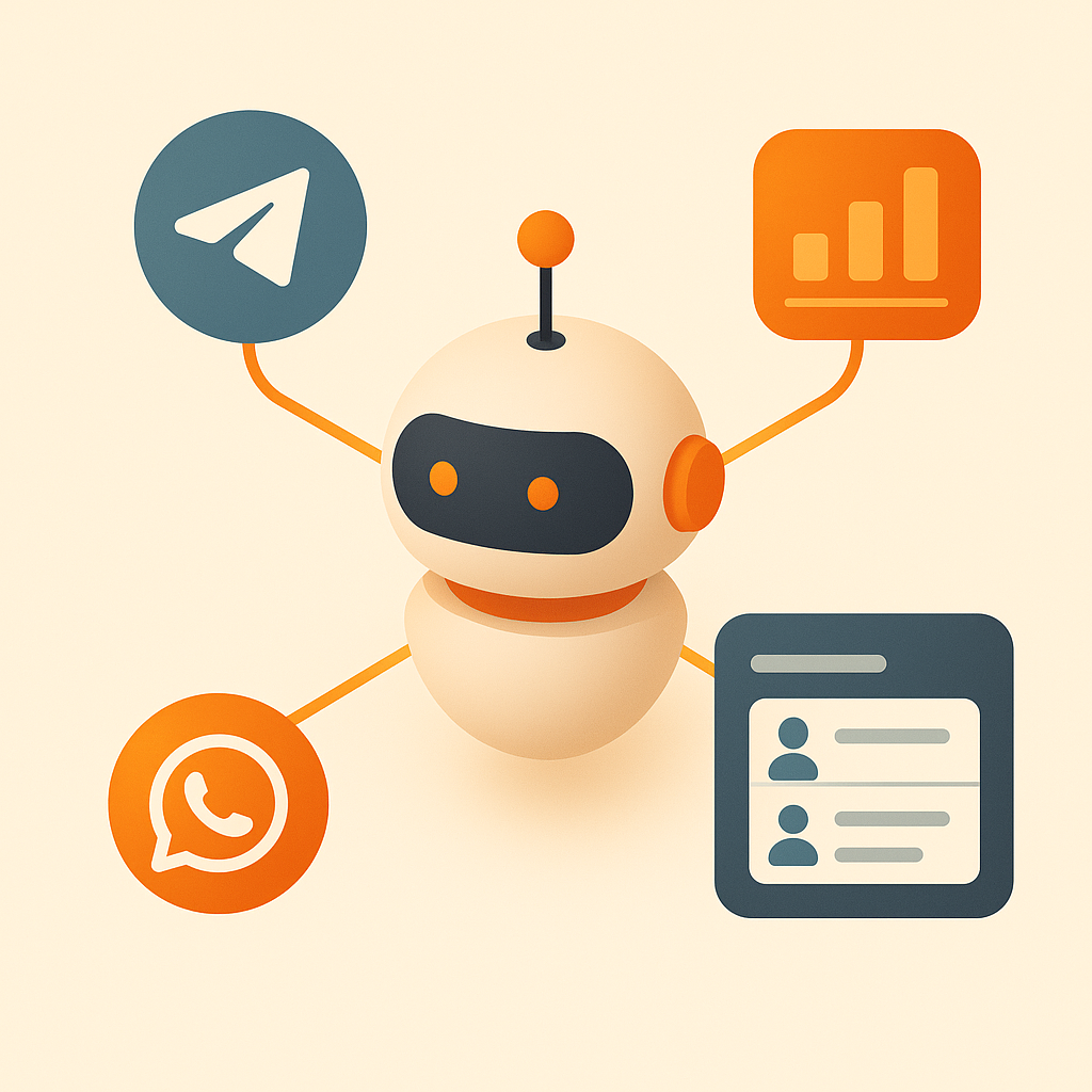 Бот с интеграциями: Telegram, WhatsApp, CRM
